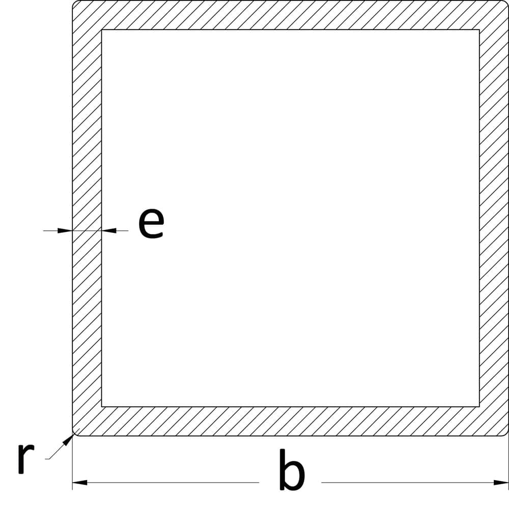 Dimensions tube carré